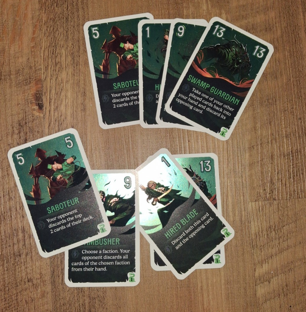 DUEL FOR CARDIA – Glitter Cards Foiled Card Set Green English – New, Unplayed