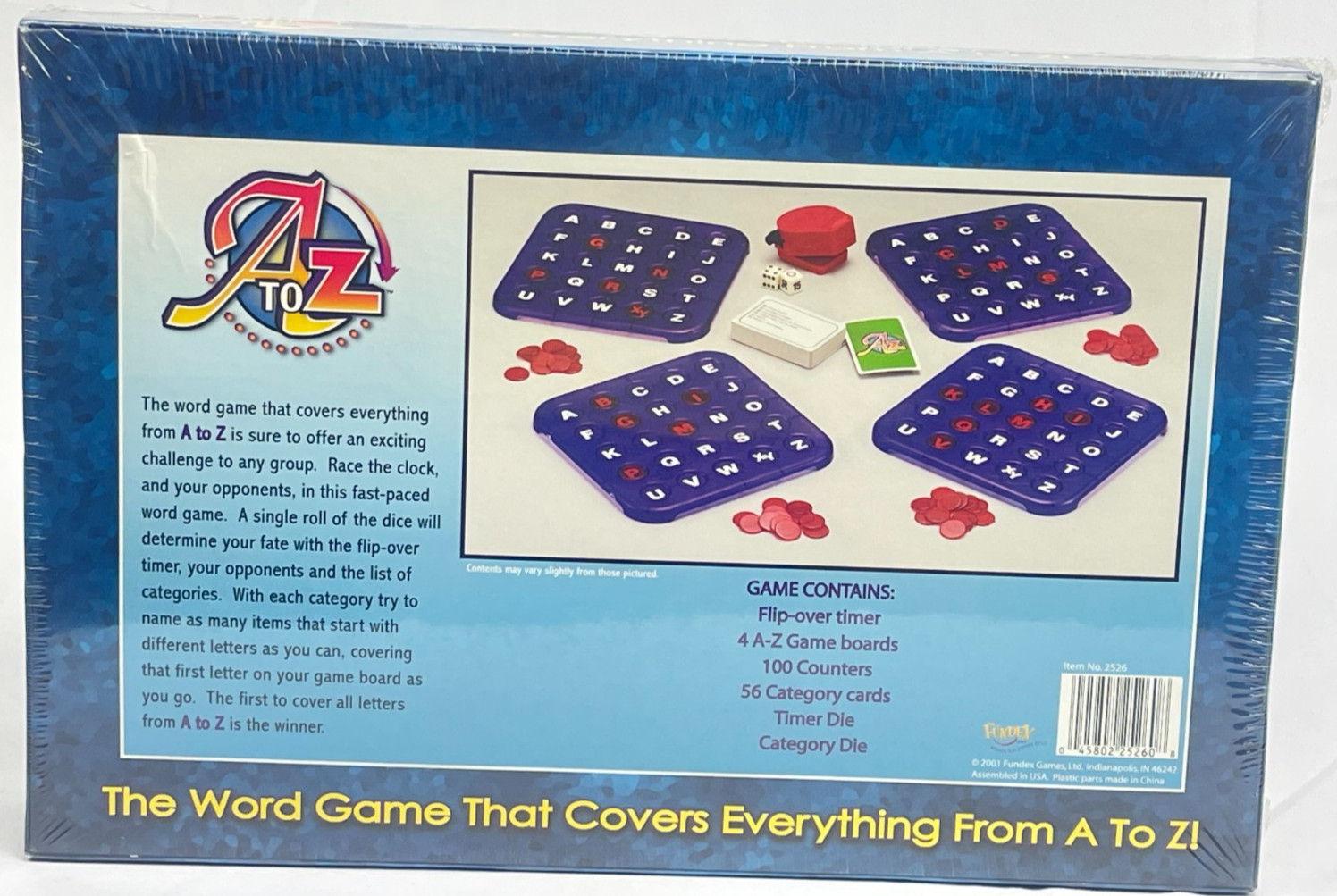 Fundex Vintage A to Z Word Game Ages 8+ New