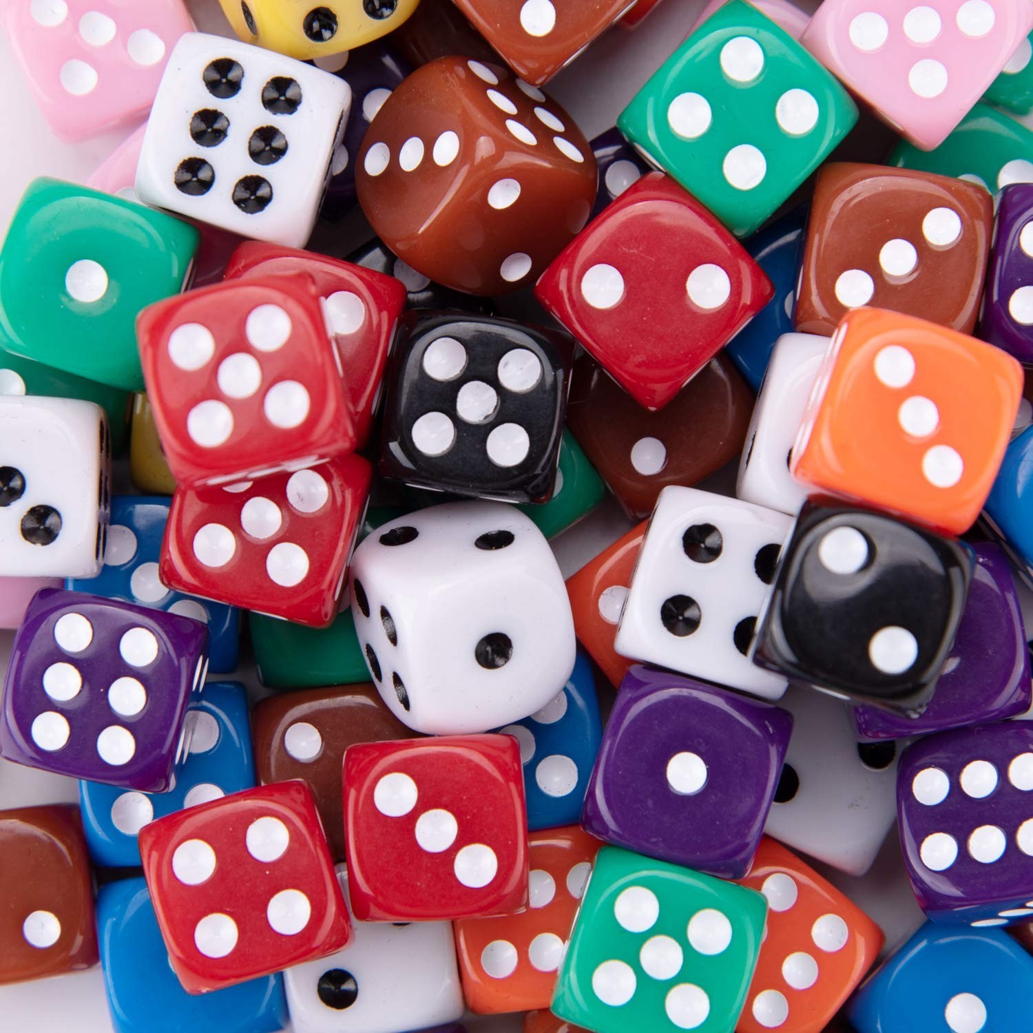 100 Pcs 12mm Game Dice Set – 6-Sided Round Corner Dice for Tenzi, Farkle, Yahtze