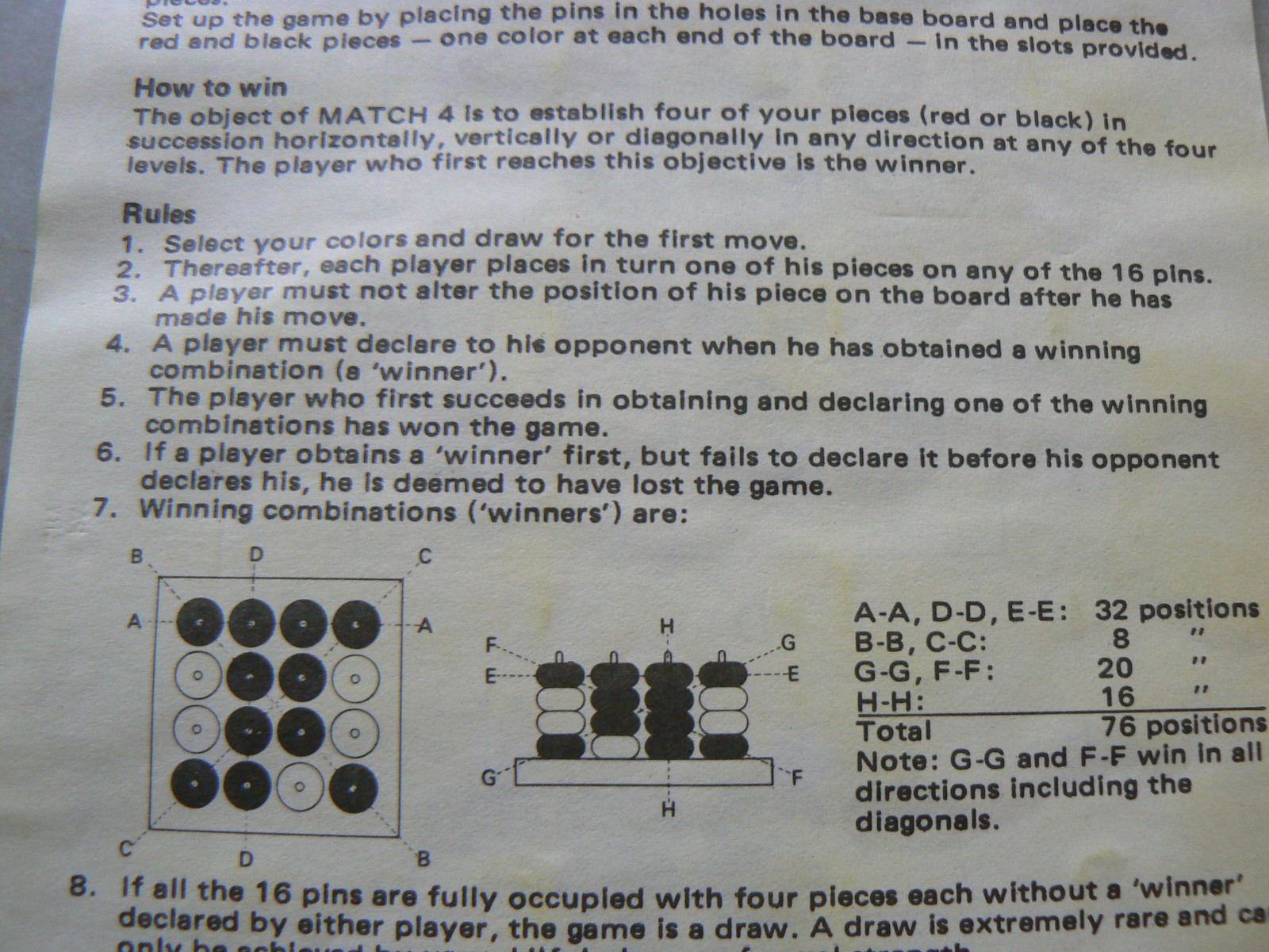 MATCH 4 – Battle of Wits! Vintage Game from 1987 by Hilco -Think game -COMPLETE