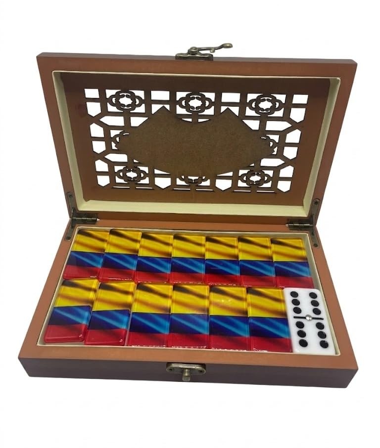 Colombian Premium Edition Dominoes Set Deluxe – Double Six Domino Tiles with …