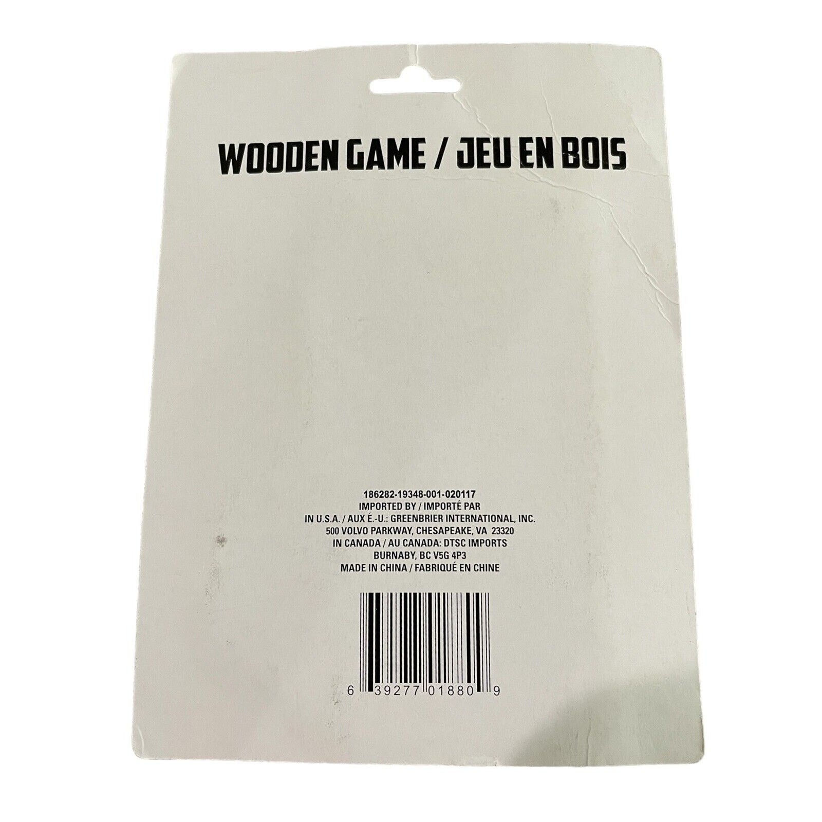 Travel Football Wooden Game Pegs & Dice