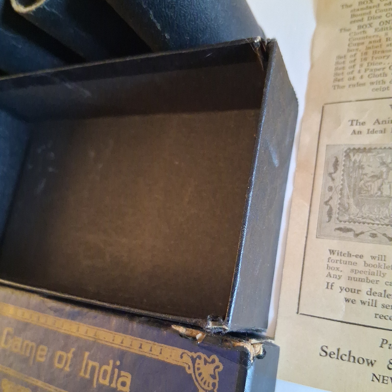 Antique 1929 Parcheesi Game in Box Popular Edition of India Directions Included