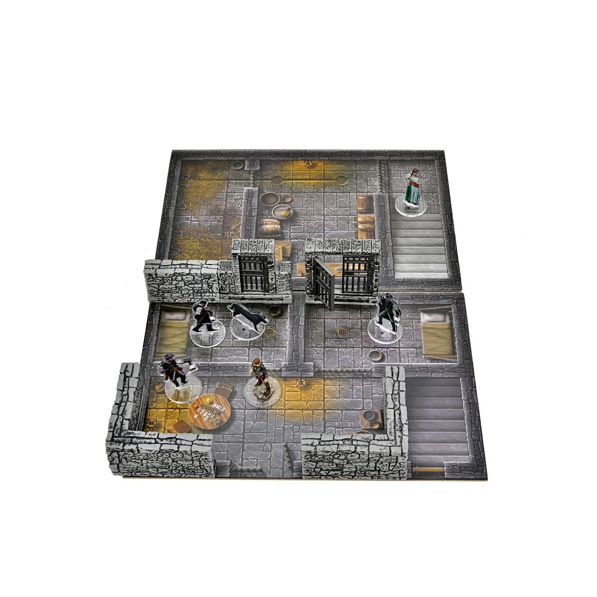 Prison Break Model Escape Room Toy with Miniatures and Scenario Tiles