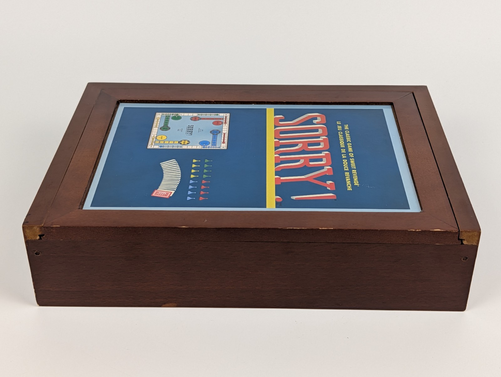 SORRY! Vintage Game Collection – Wooden Wood Box Bookshelf Edition Board Game⬅️