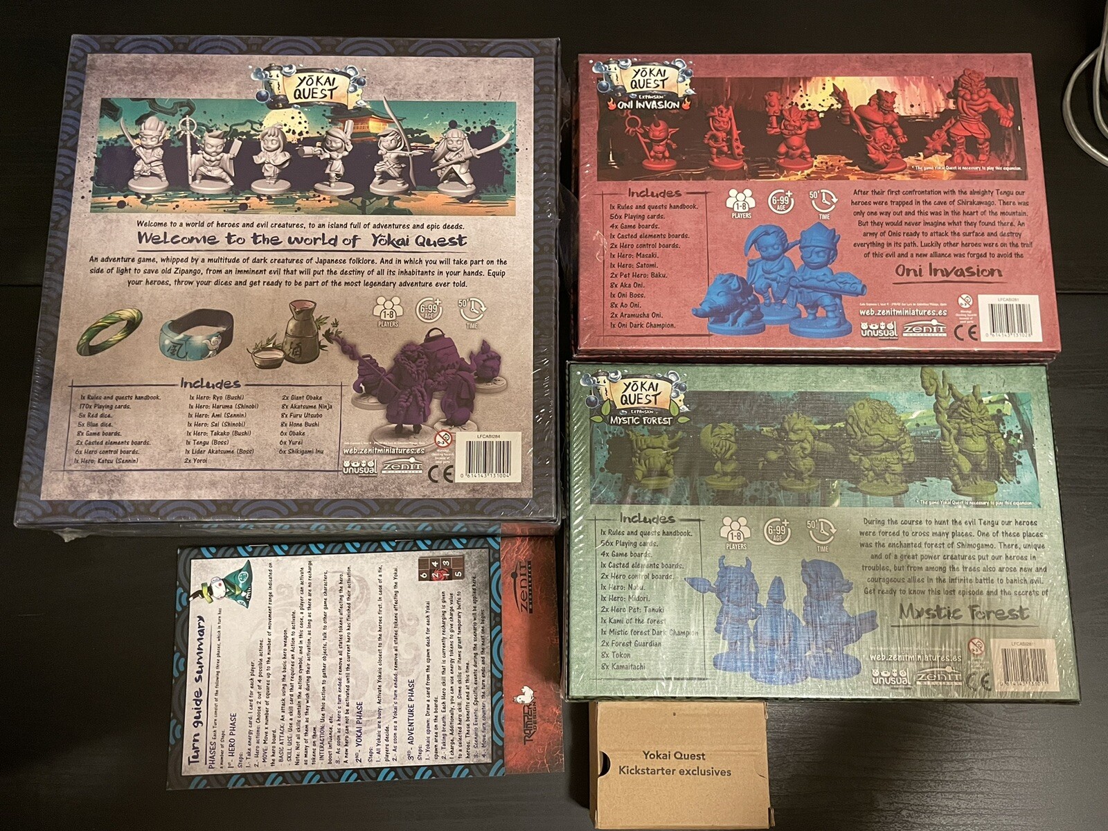 YOKAI QUEST Strikes Back Kickstarter Game Including Neko Brothers + 2 Rulebooks