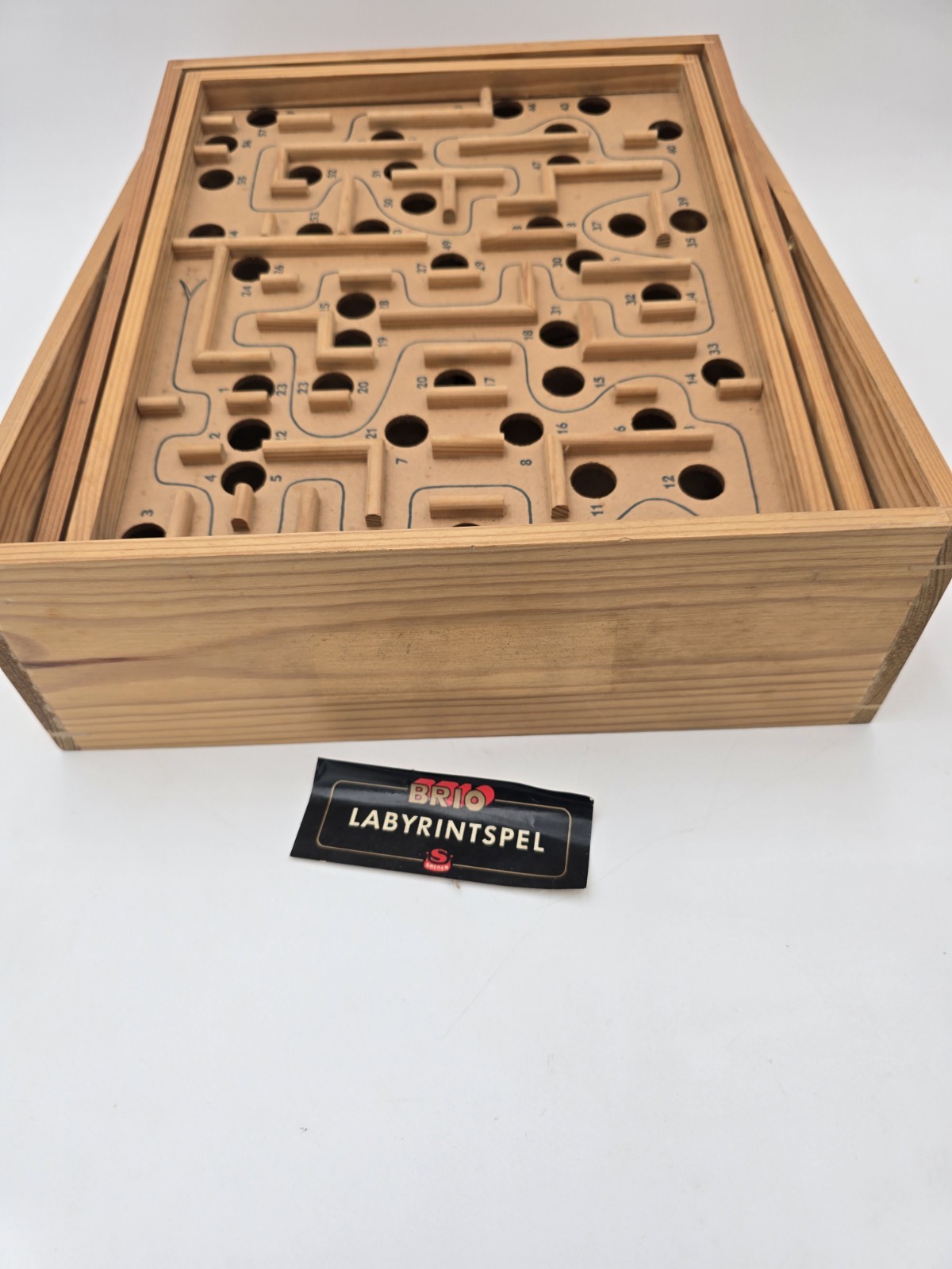 Vintage BRIO Labyrinth Wood Maze Game in Original Box – 1950s – #18376 – SWEDEN