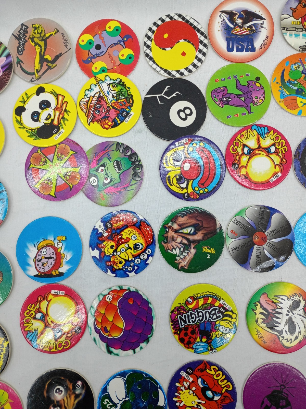 Lot of 220 Pogs / Milk Caps, Vintage 1990s Retro Nostalgia! Mix Take A Look!