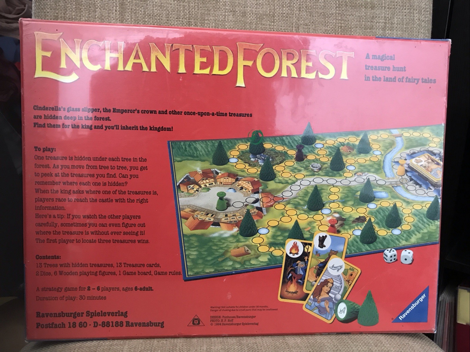 VTG 1994 Enchanted Forest Board Game Ravensburger English Complete SEALED