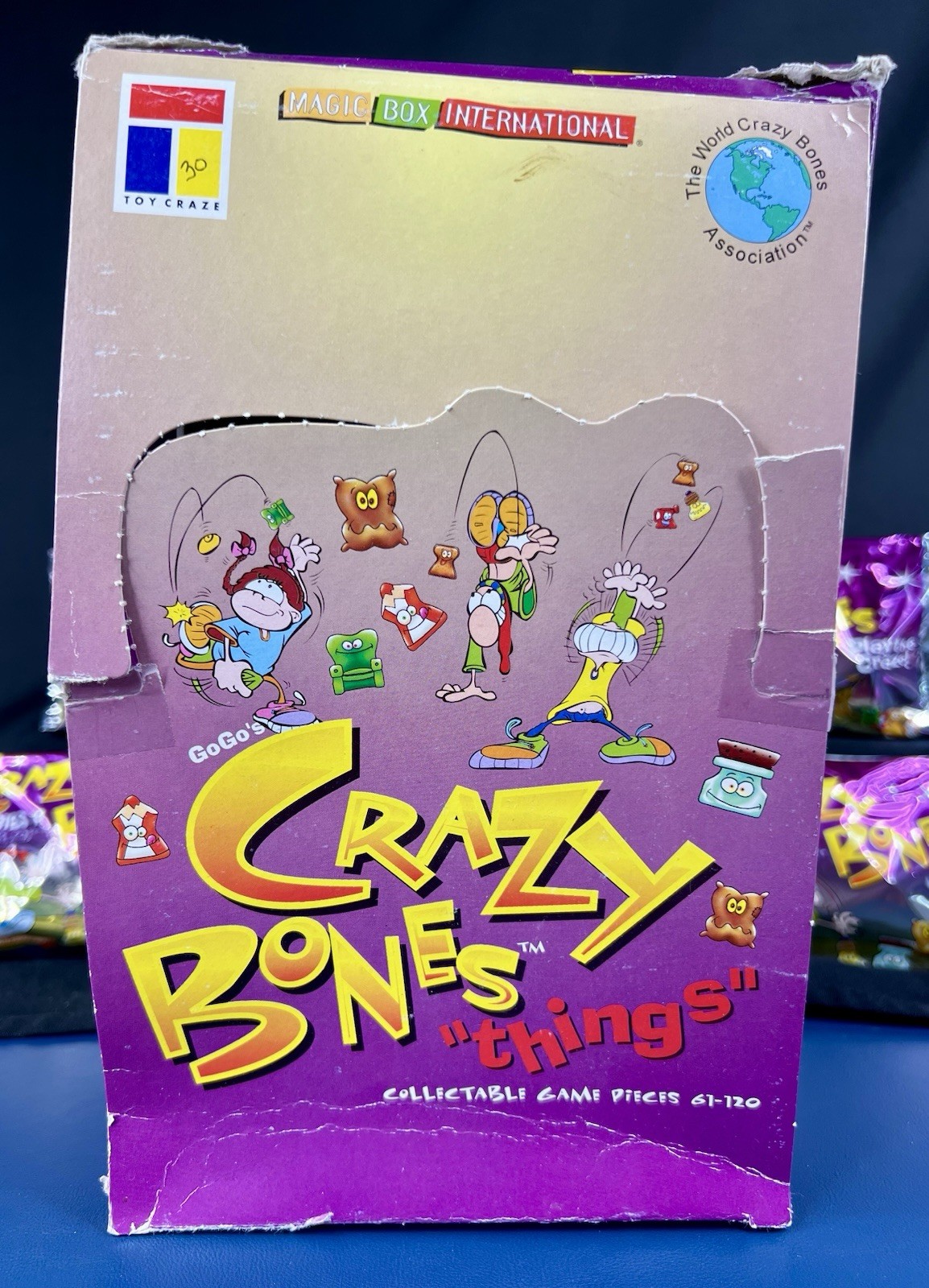 10 Sealed Packs GoGo’s Crazy Bones Things & Empty Display Box