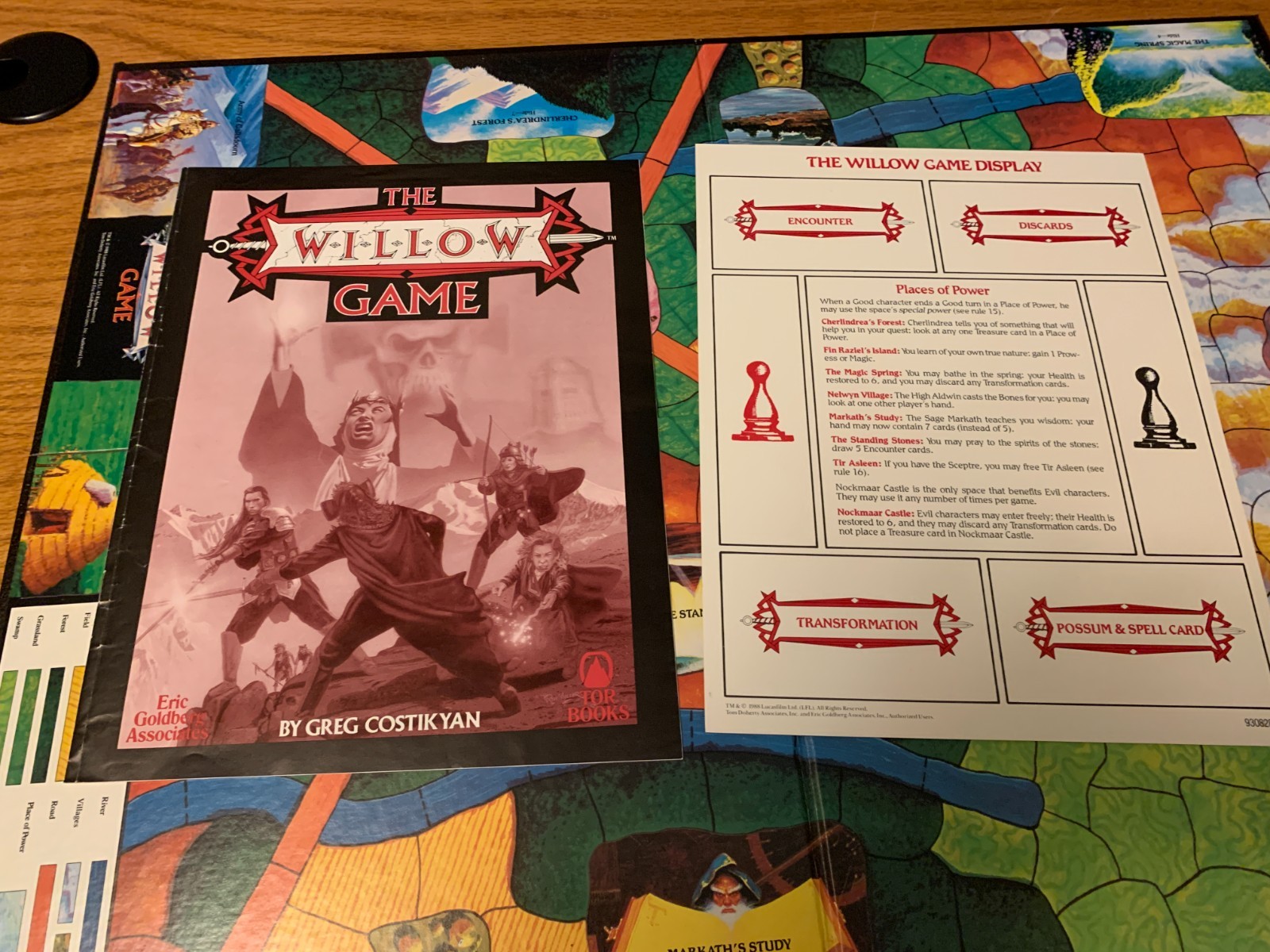 The WILLOW Board Game Lucas Films Greg Costikyan Tor Books 1988