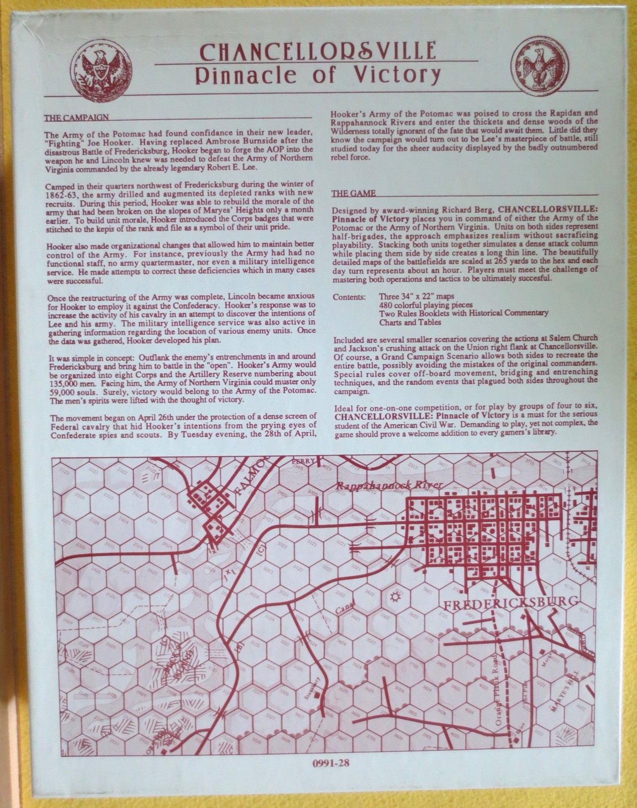 Chancellorsville: Pinnacle of Victory April 30 – May 5, 1863 Clash of Arms Games