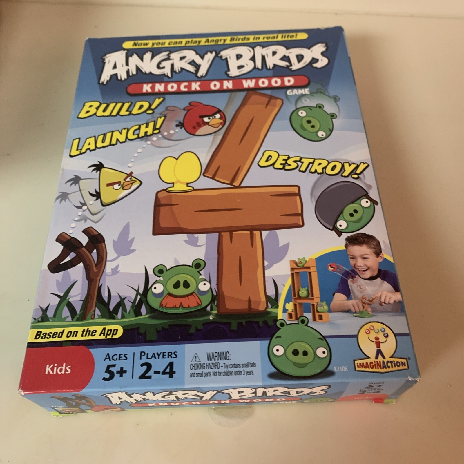 Angry Birds Knock On Wood Game 2010 Mattel Games 100% Complete Board Game