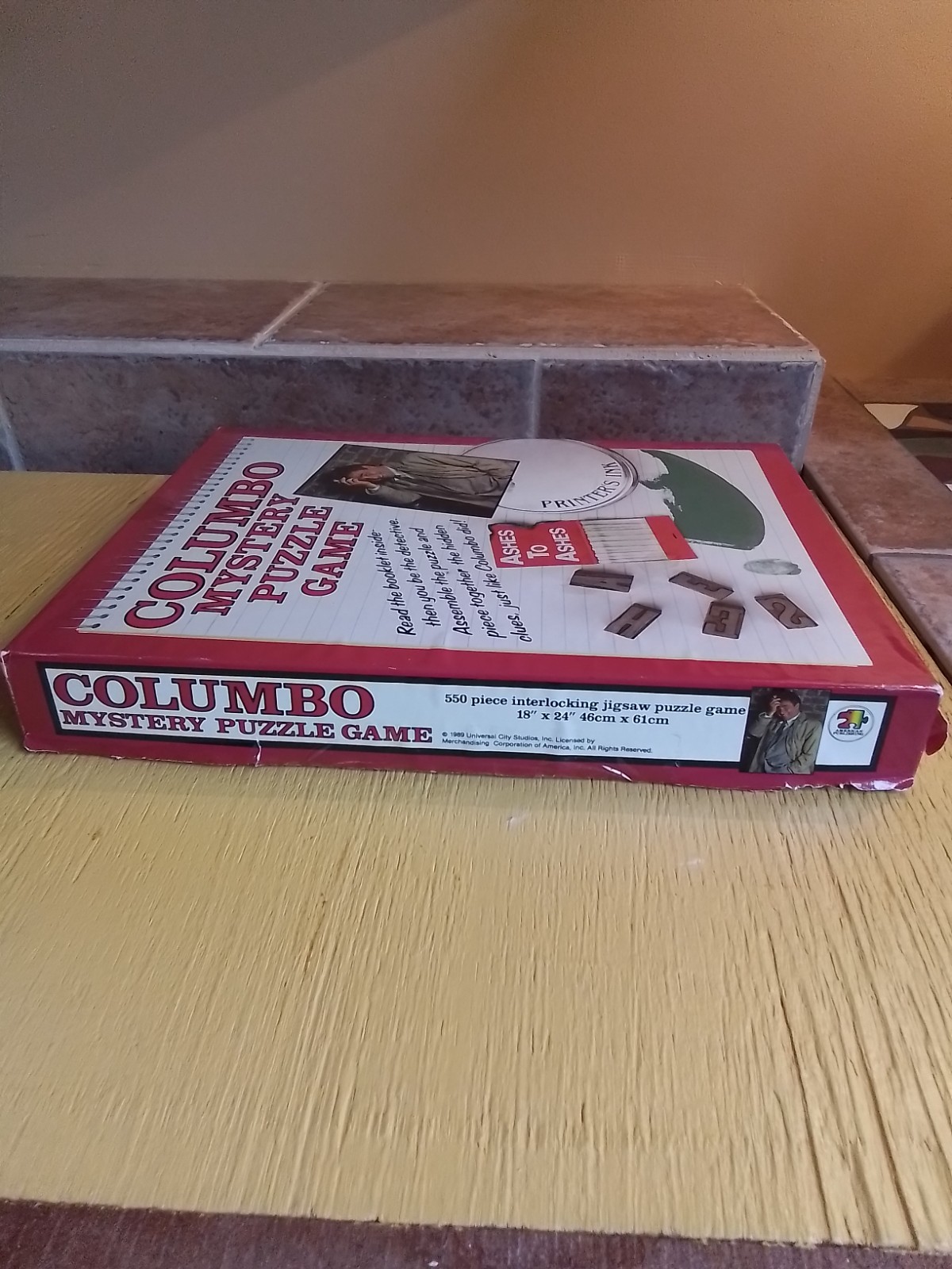 Vintage Columbo Mystery Puzzle Game Ashes to Ashes 1989