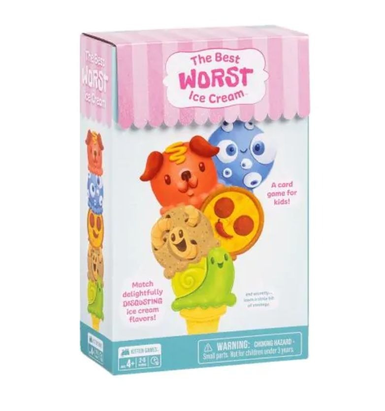 The Best Worst Ice Cream Card Game Kids Ages 4+ Fun Family Game By Kitten Games