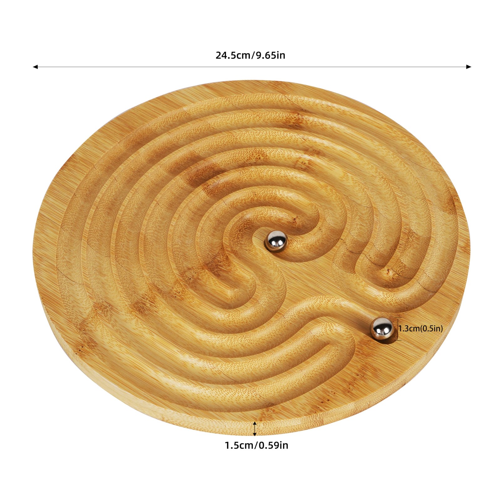 TOWO 2-in-1 Solitaire Labyrinth Board Game, Marble Maze Balancing Toy