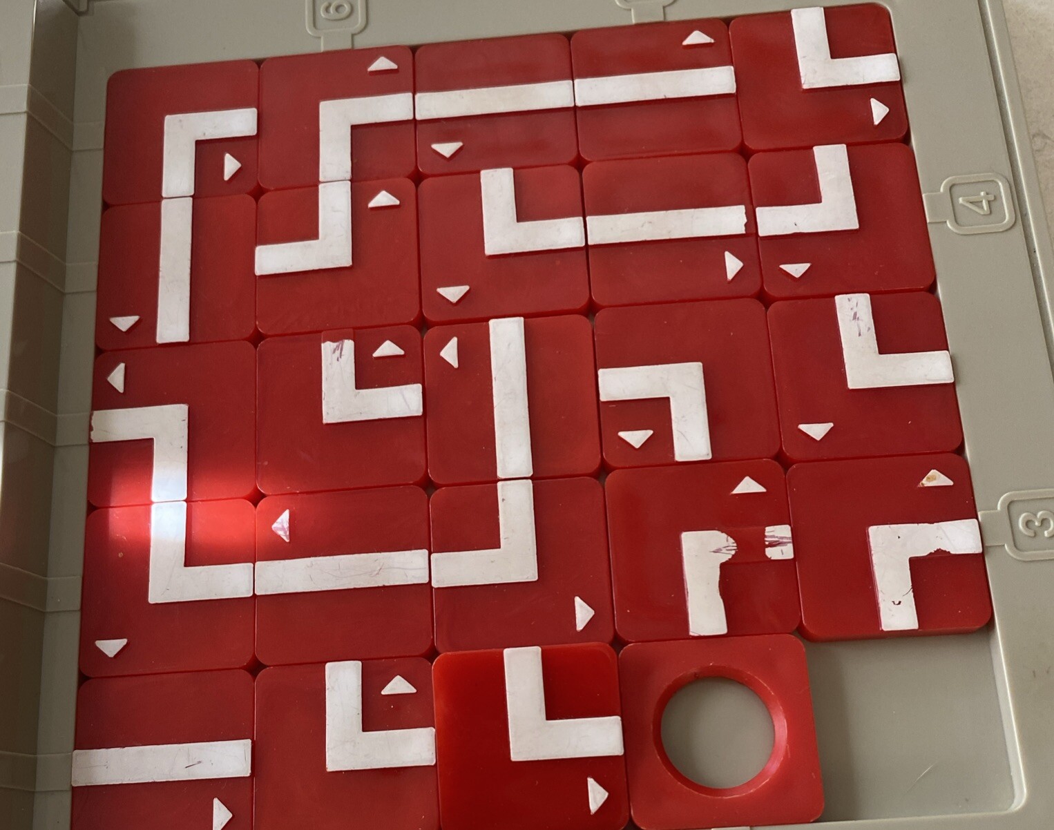 1972 Square Off Board Game Parker Brothers Replacement Tiles + 5 Markers Only