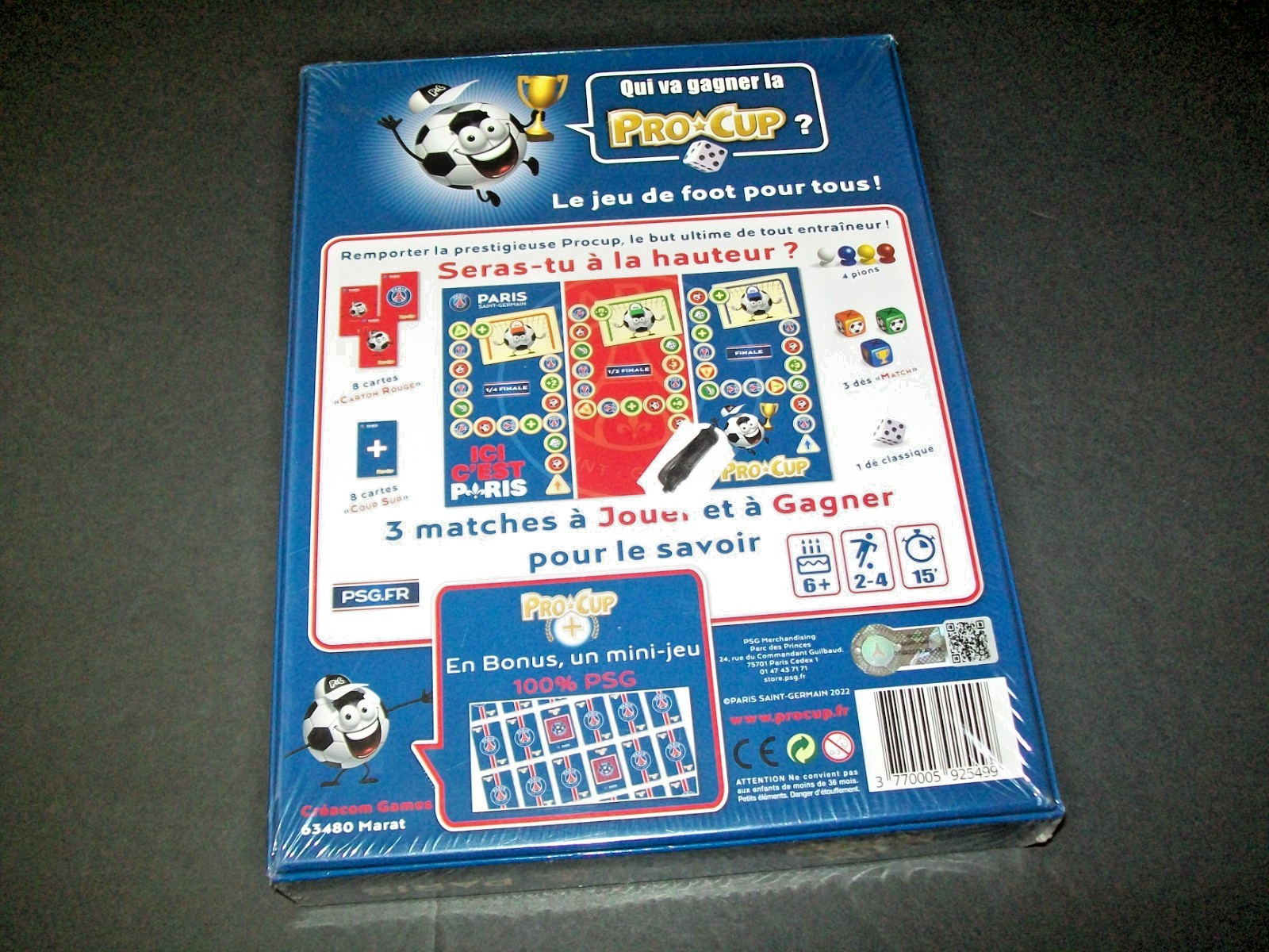 Creacom Games Paris Saint-Germain Pro Cup Kids 2-4 Player French Card Game RARE