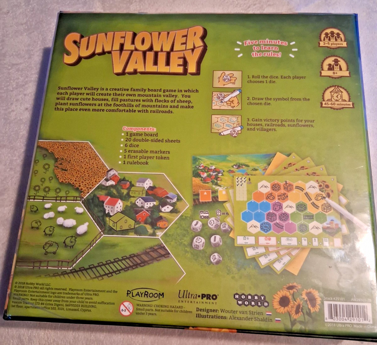 Sunflower Valley Board Game NEW Sealed Playroom Entertainment Strategy Game
