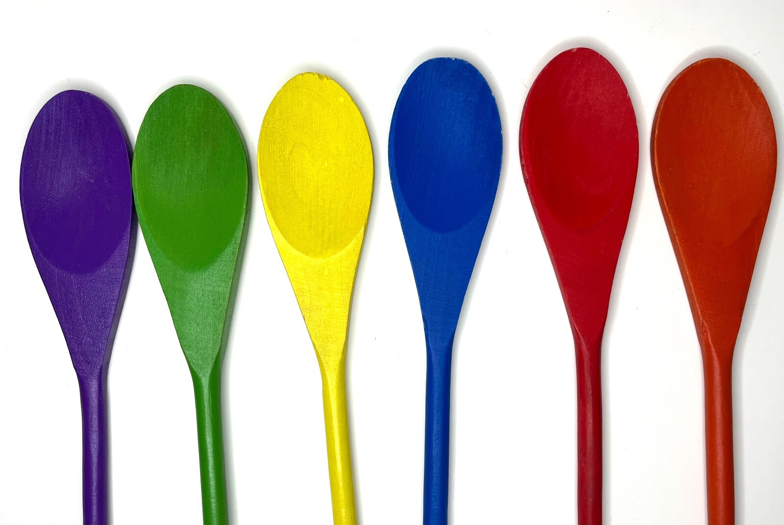 Colorful Easter Egg and Wood Spoon Game, set of 6