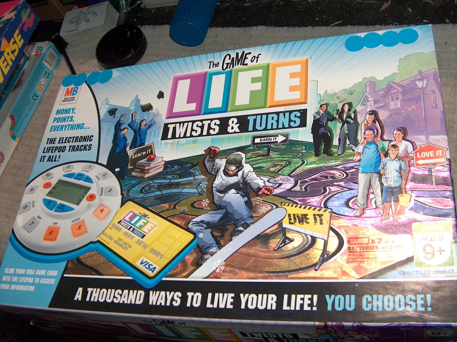 2007 The Game of Life Twists and Turns – Electronic Board Game COMPLETE