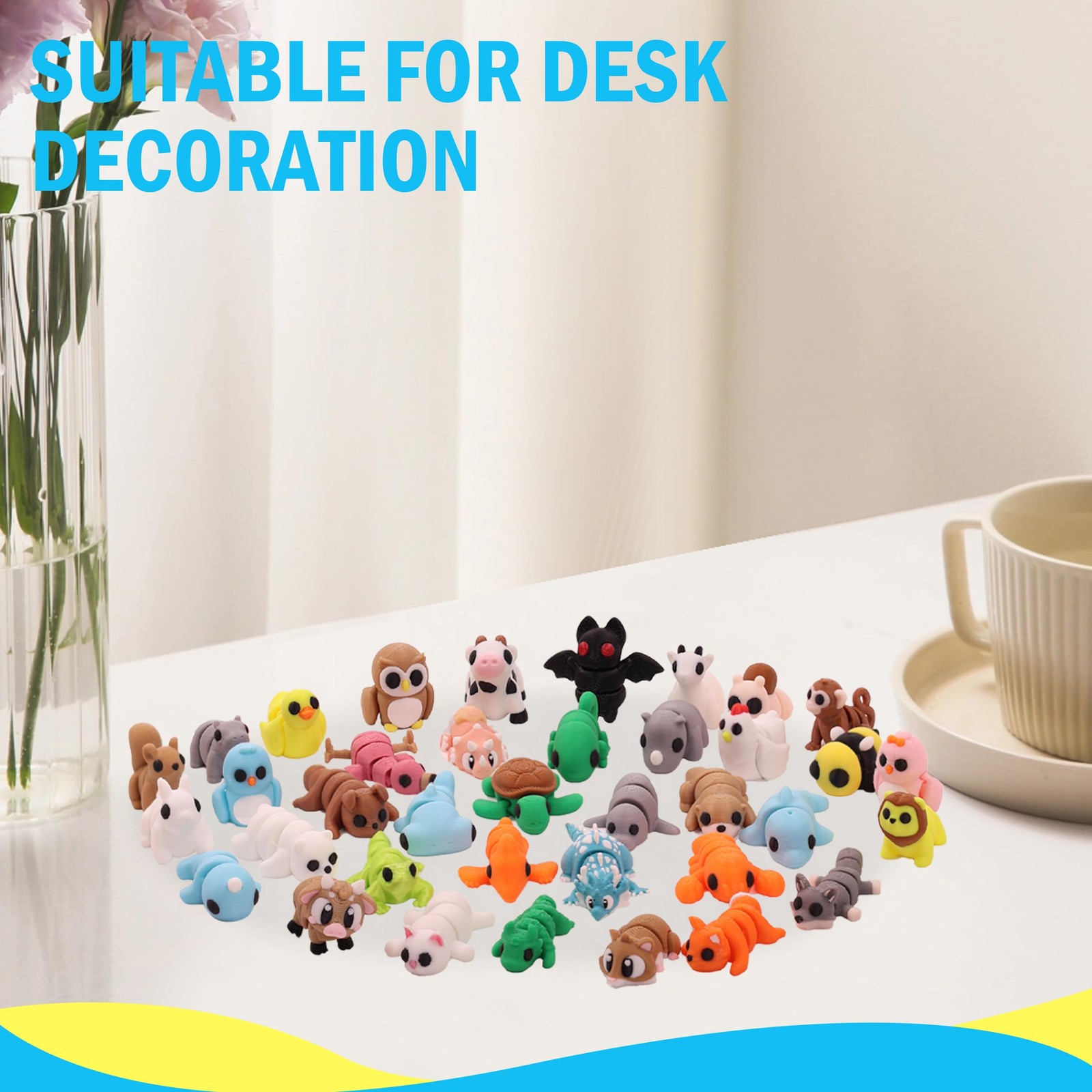 Fidget Toys 37PCS 3D Printed Articulated Animals Figures Easter Basket Stuffers