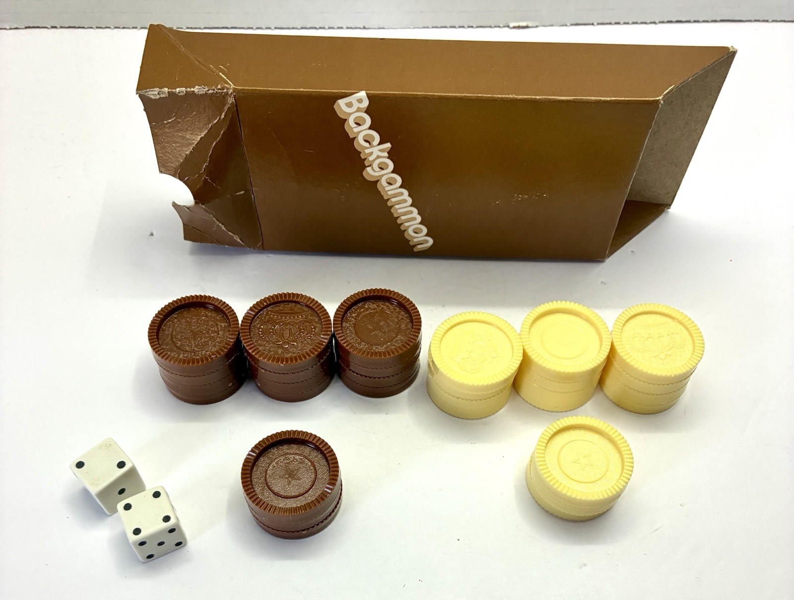 Vintage 1973 Whitman Board Game Backgammon Set Complete Made in USA