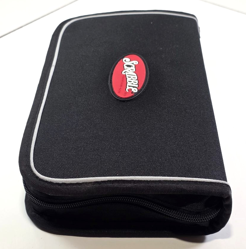 Scrabble Travel folio edition deluxe zippered carrying case. Complete