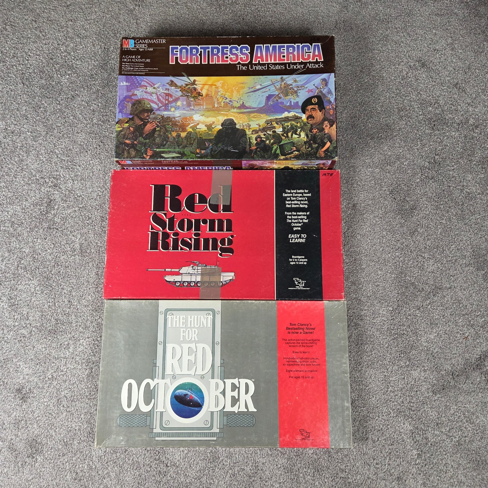 Vintage Hunt For Red October Red Storm Rising Fortress America – Board Game LOT