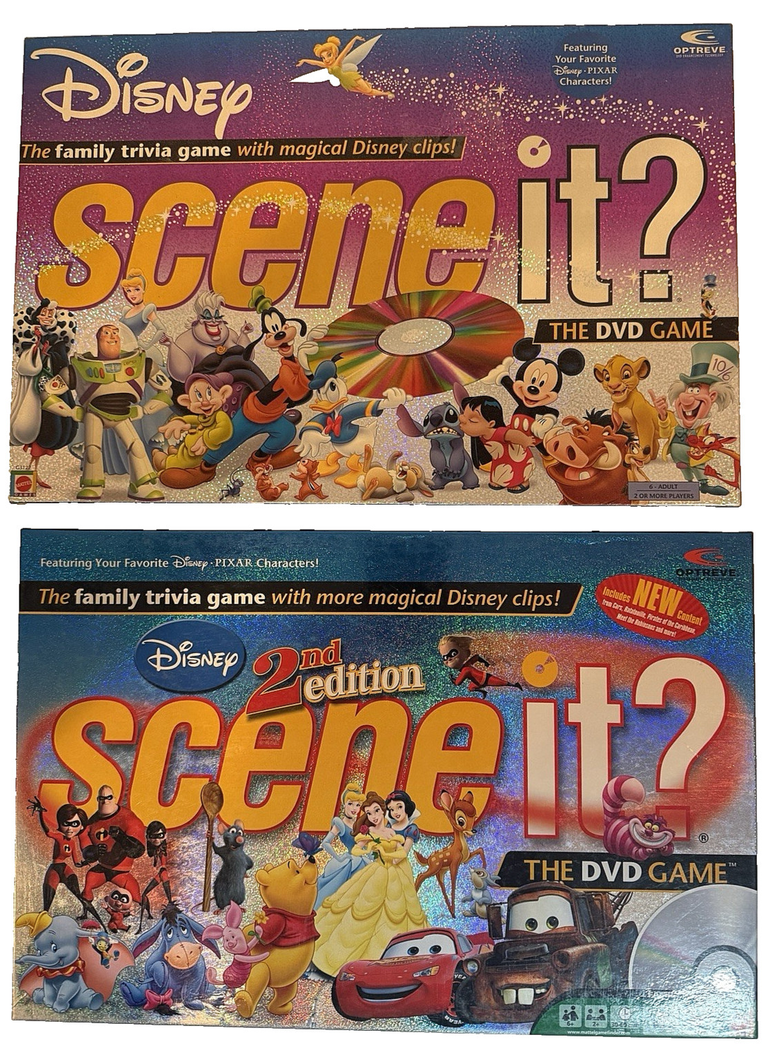 Lot of Disney Scene It DVD Game 1st and 2nd Edition Games COMPLETE