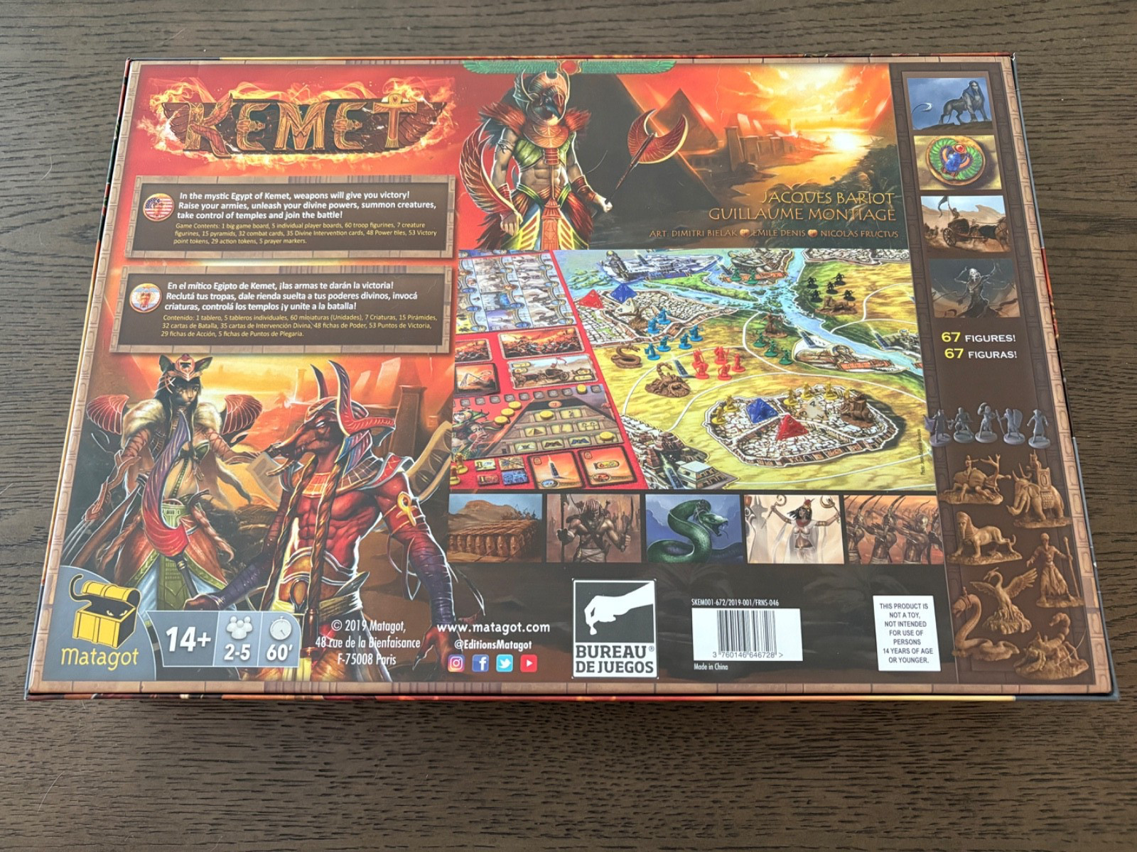Kemet Board Game (2015) with 3D Obelisks – 100% Complete, Played Only Once
