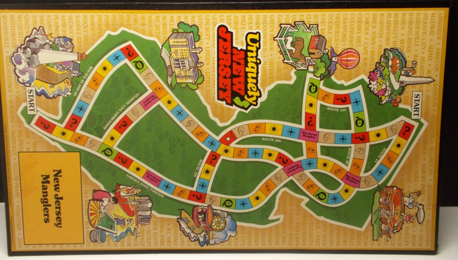 Vintage Uniquely New Jersey Board Game 1986 New Jersey Bell Yellow Pages