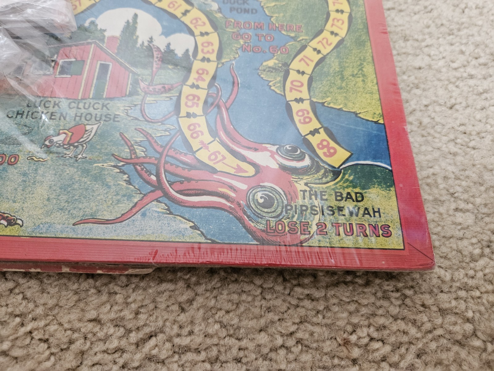 ~ Vintage UNCLE WIGGILY Board Game Red Squid Milton Bradley Howard Garris ~