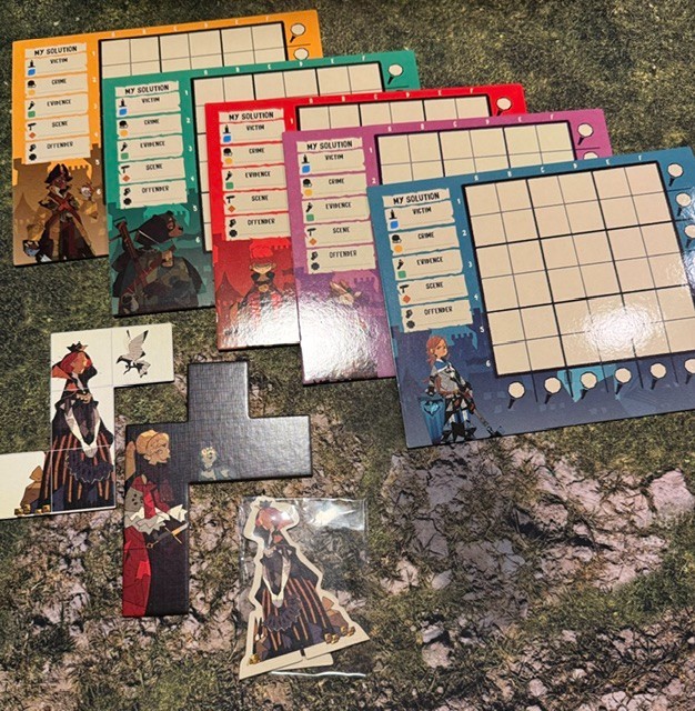 Almost Innocent Board Game by Kolossal Games Kickstarter – open box, excellent
