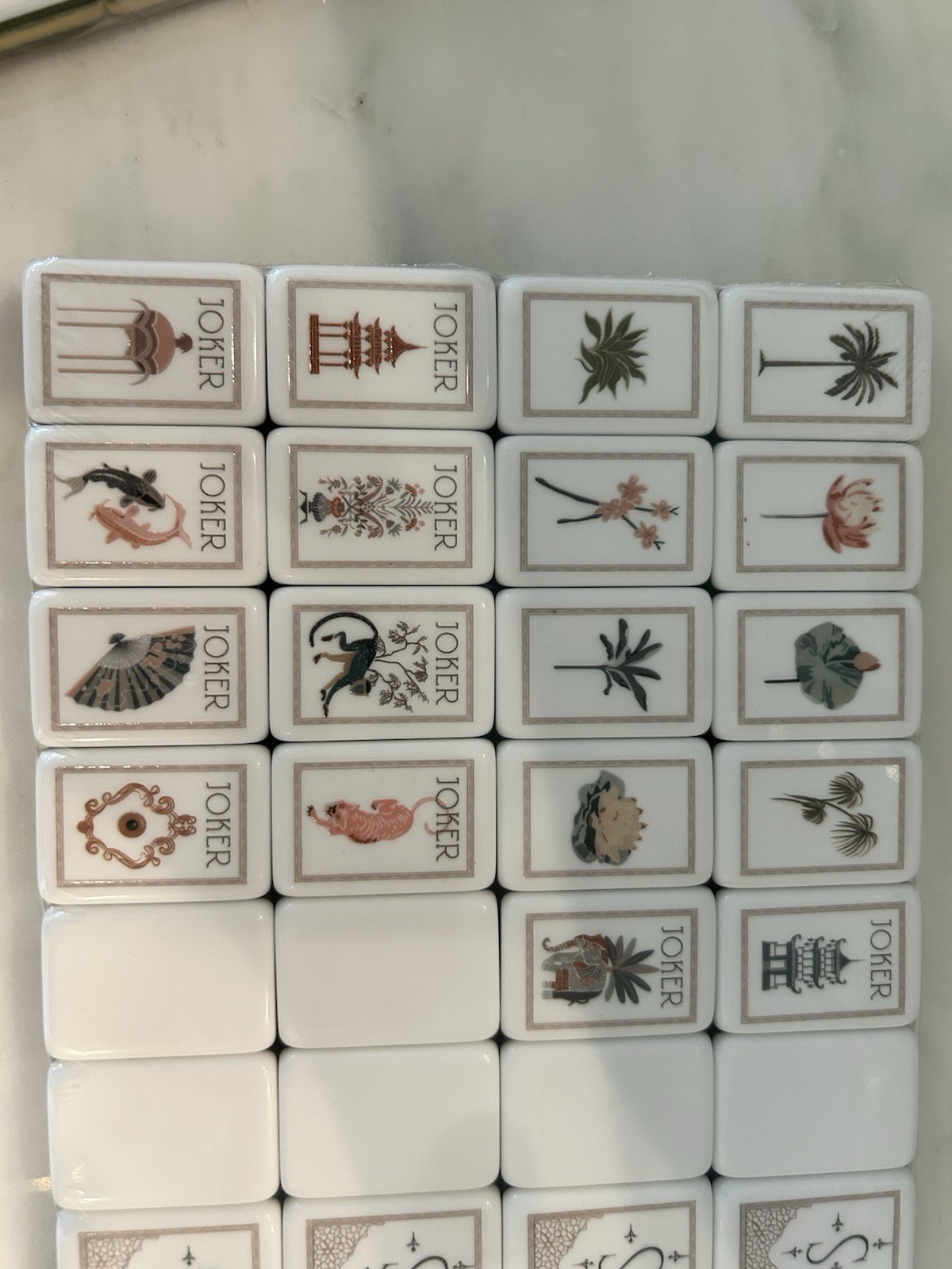 Mahjong Tiles Tortoise White Lotus Zen