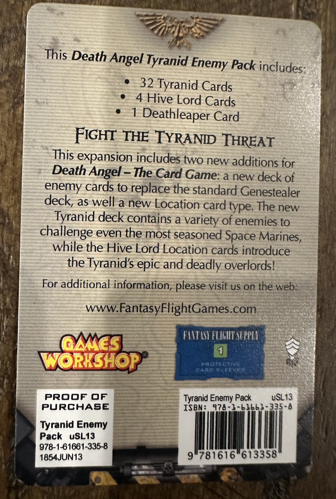 space hulk death angel card game +3 Exp Deathwing, Mission 1, Tyranid Complete
