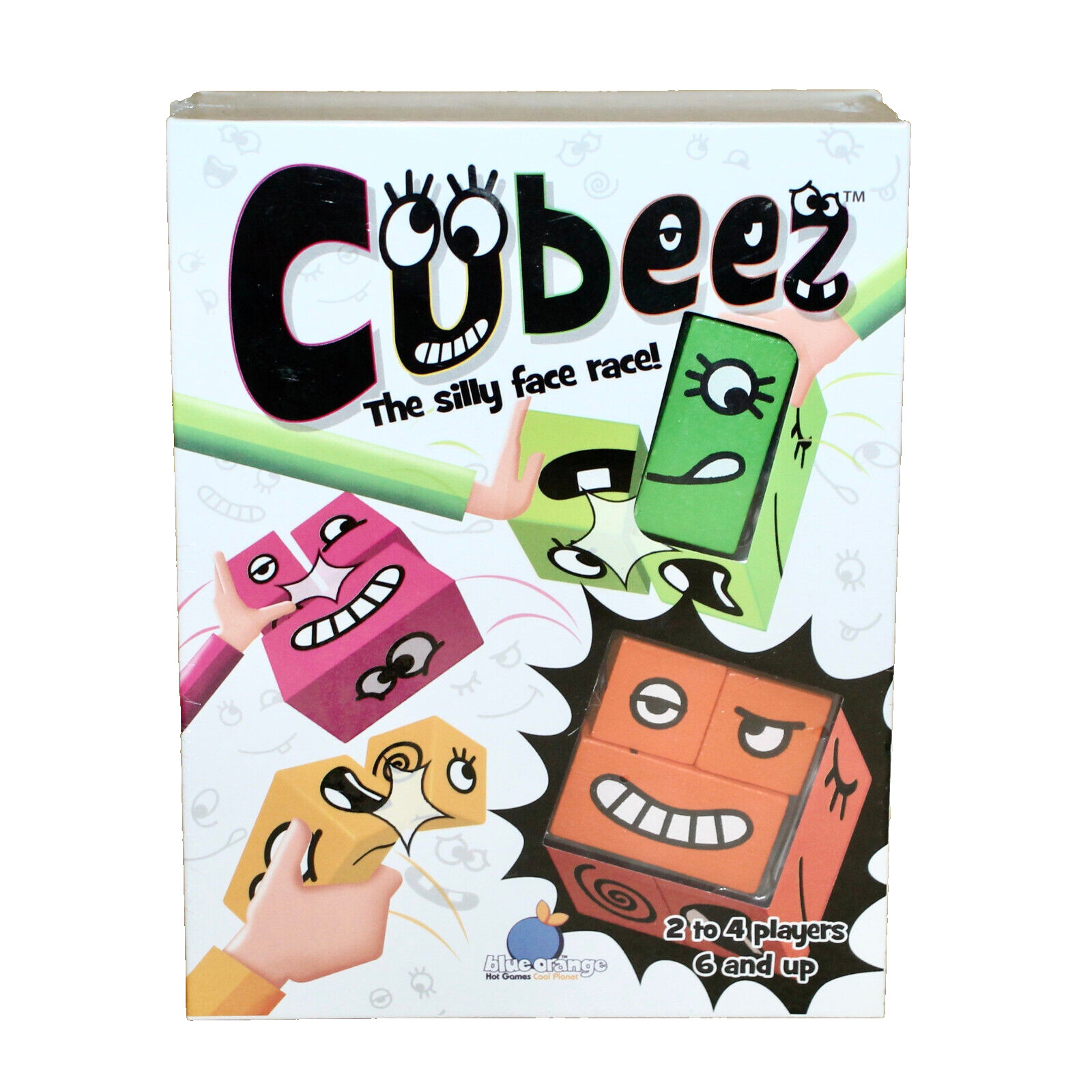 CUBEEZ The Silly Face Race! Game Blue Orange 2 to 4 Players Ages 6+