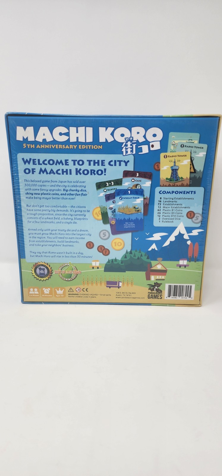Machi Koro 5th Anniversary Edition Board Game Pandasaurus New In Box NIB Sealed