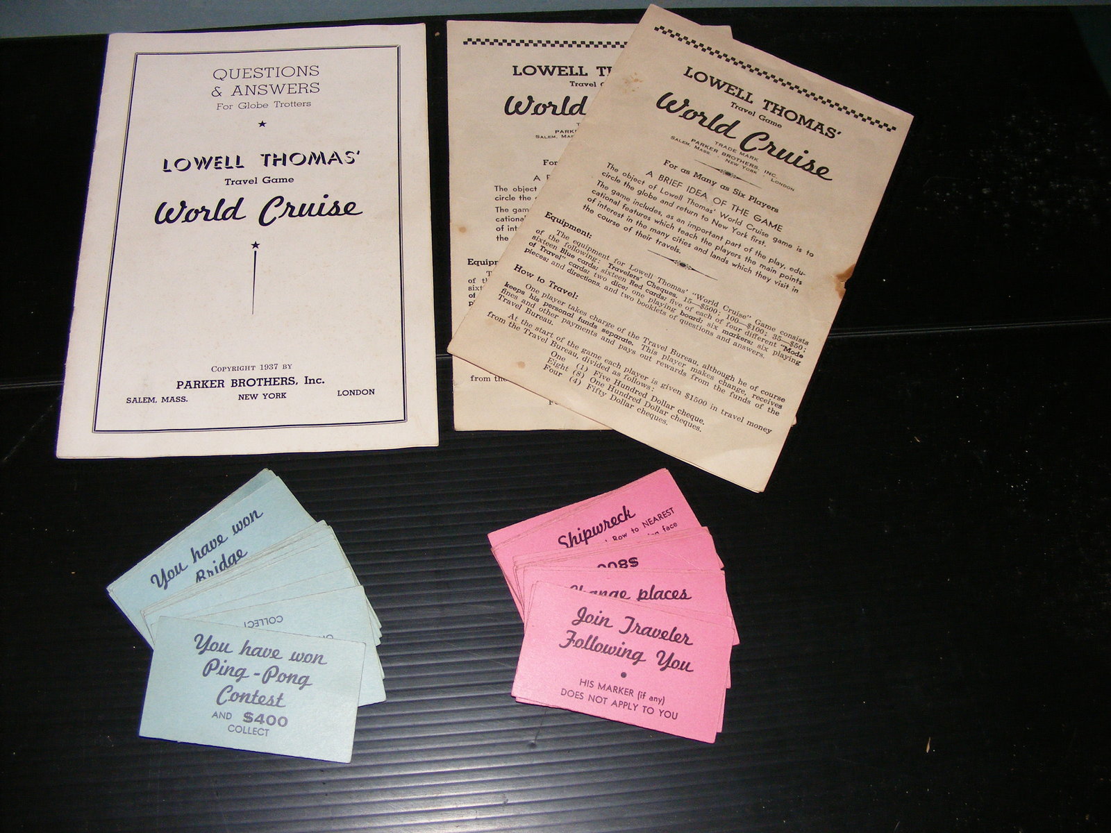 RARE 1937 Lowell Thomas World Cruise Travel Game