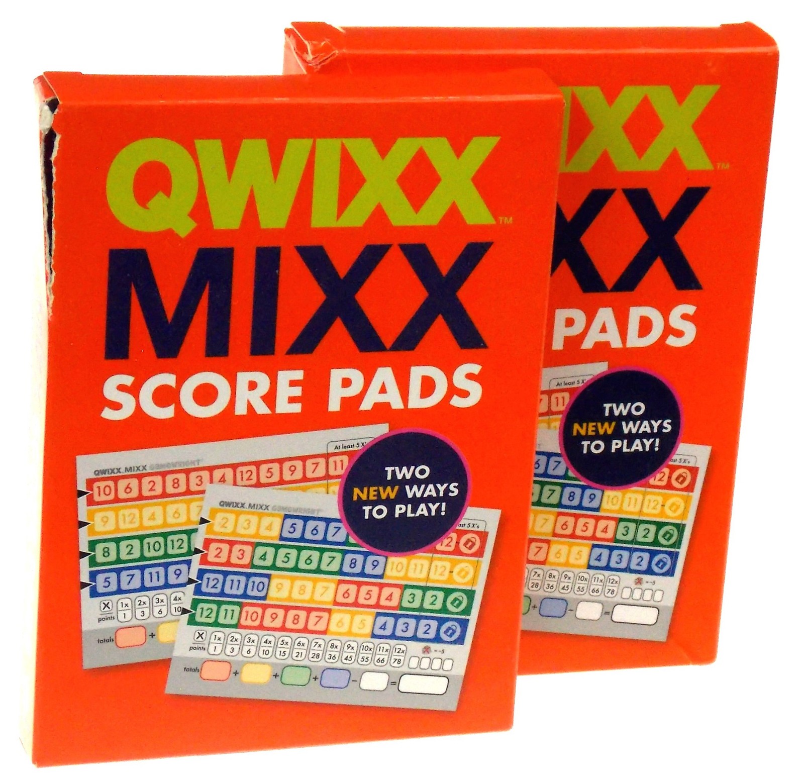 Gamewright QWIXX Mixx Lot of 2 Replacement Score Pad Boxes 400 Score Sheets Game