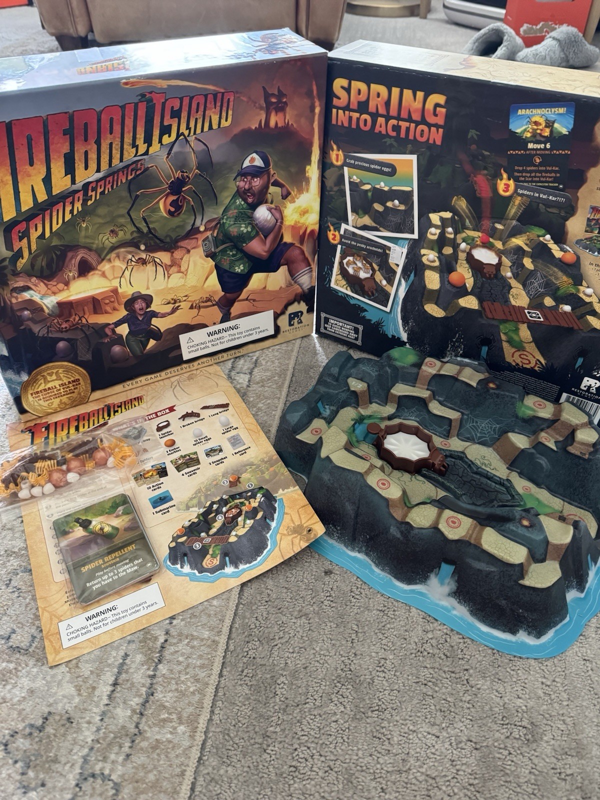 Fireball Island Curse Vul-Kar Spider Springs Treasure Trove Marbles CIB EUC