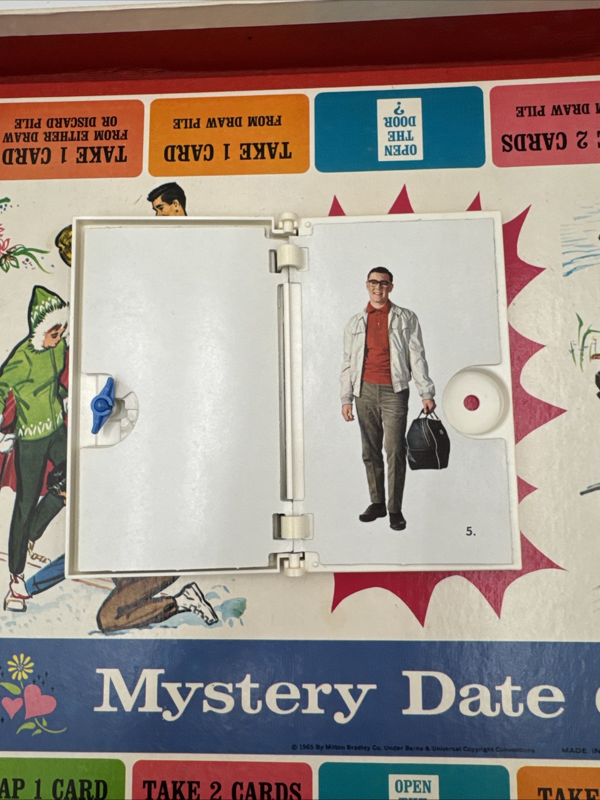 Milton Bradley 1965 Boardgame Mystery Date Game 4502 Complete Box Damage
