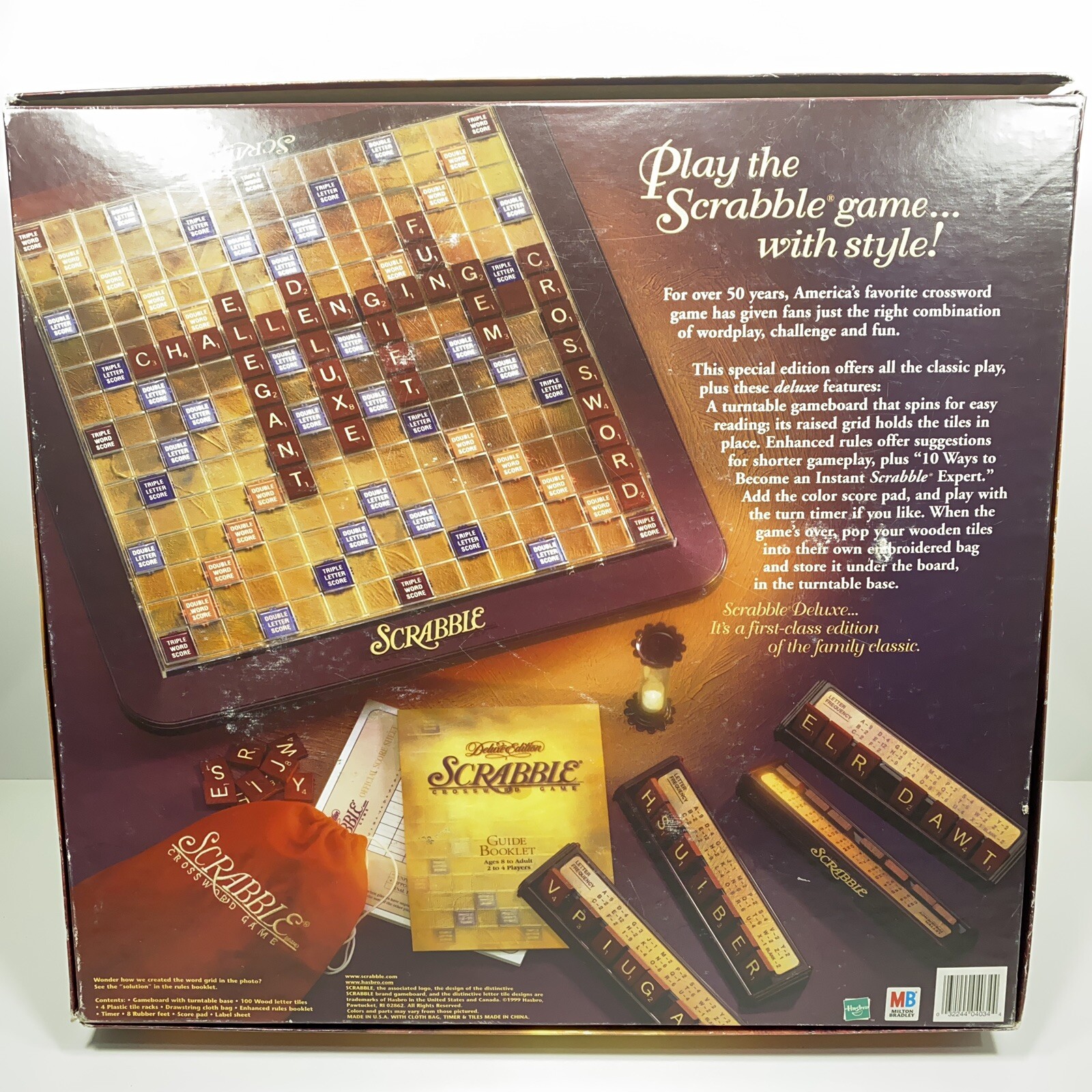 Milton Bradley 4034 Scrabble Deluxe Edition Board Game