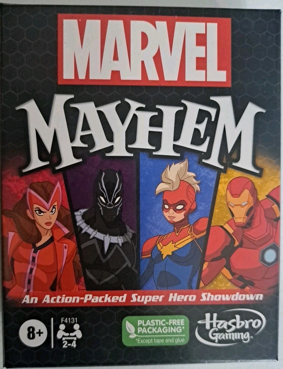 Marvel Mayhem Card Game Hasbro Superhero Battle for 2 to 4 Players Ages 8+ NEW
