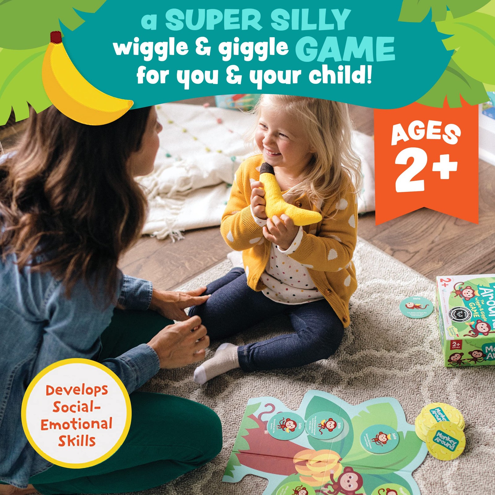 Monkey Around First Game for Toddlers Interactive play with Parent Ages 2+