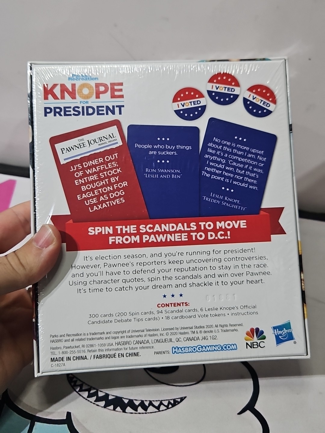 Parks & Recreation KNOPE FOR PRESIDENT Party Game Hasbro 2020 Amy Poehler