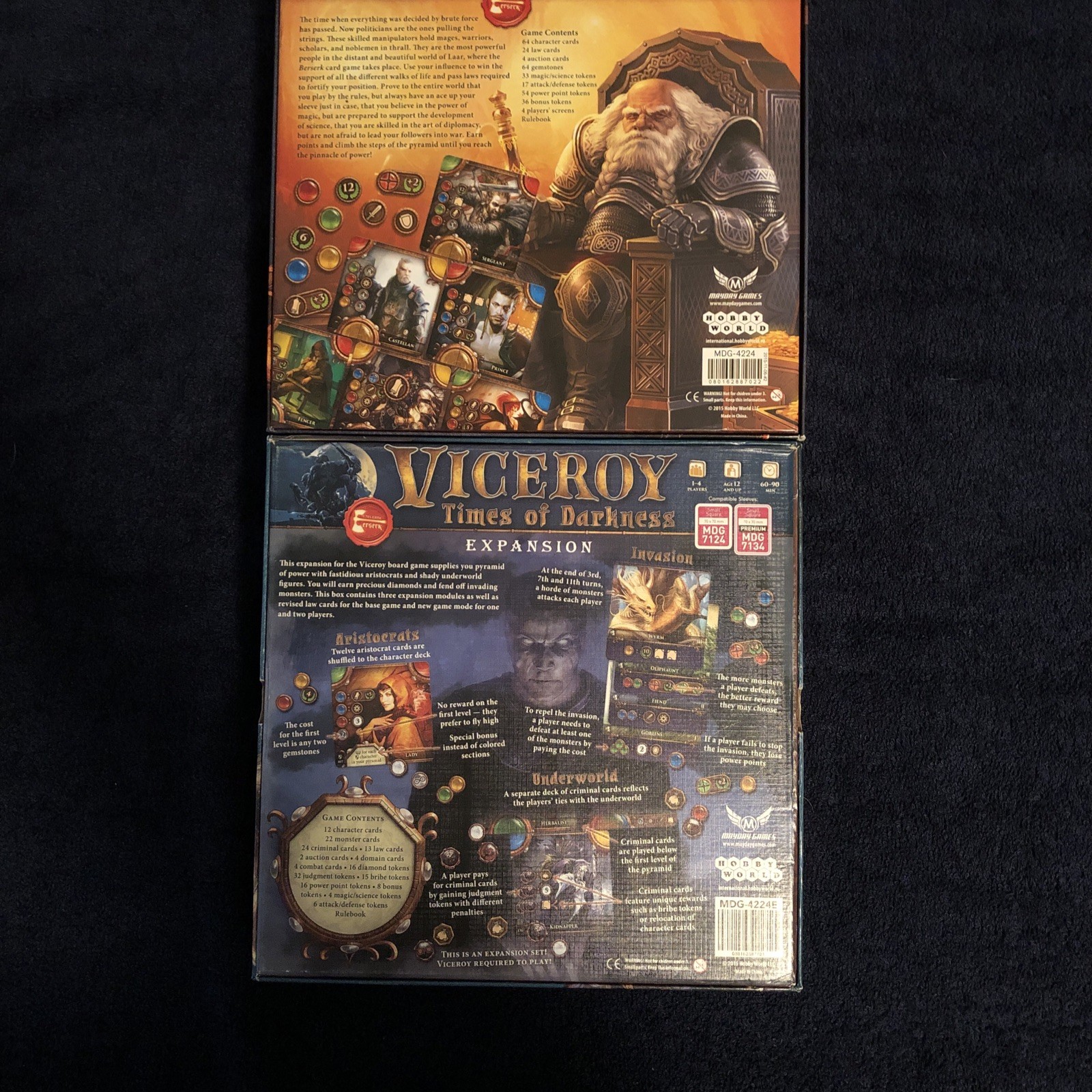 Viceroy Card Game + Times Of Darkness Expansion Mayday Games Berserk Hobby World