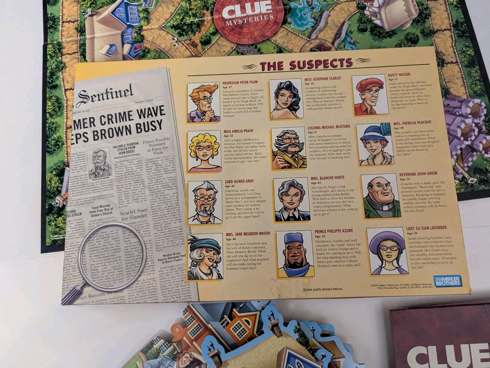 2005 Clue Mysteries Decoding Detective 50 Cases Board Game Parker Brothers