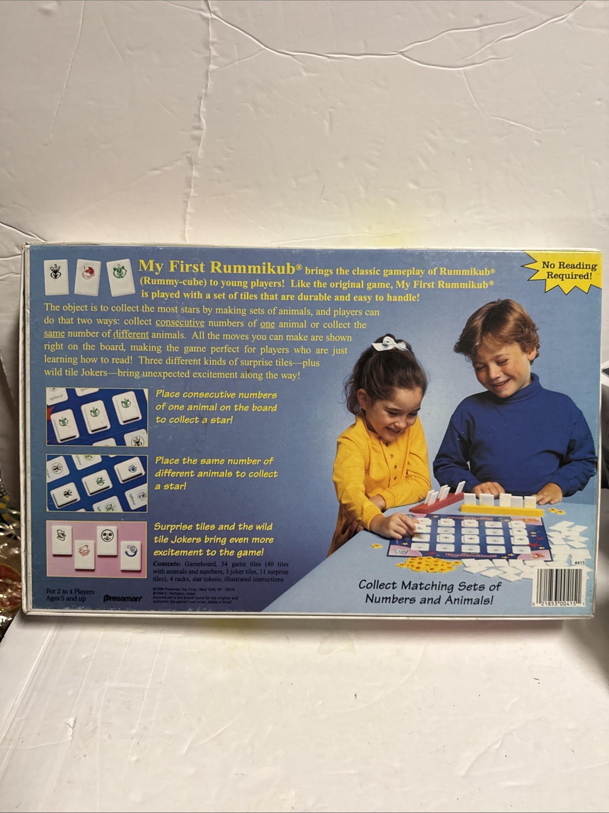 My First Rummikub 5 and Up No Reading Pressman 1994 Complete with Instructions