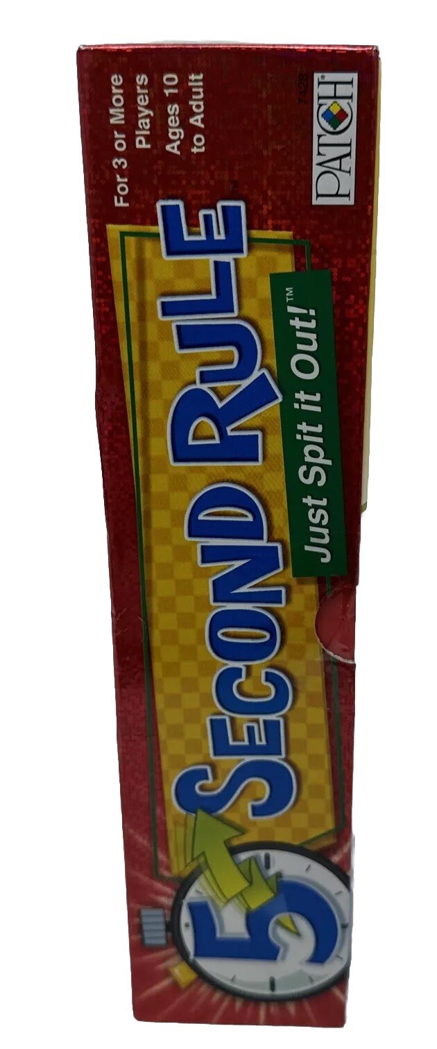 NEW Unopened Patch Products 2010 Just Spit It Out 5 Second Rule Game
